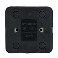 Выключатель двухклавишный София (черный) / Stekker MSW10-20-02