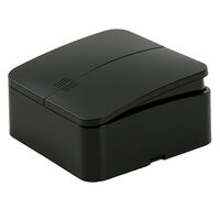 Выключатель двухклавишный с подсветкой София (черный) / Stekker MSW10-21-02