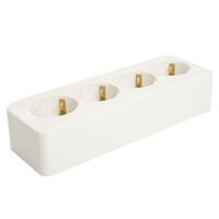 Розетка на 4 гнезда с заземлением София (белый) / Stekker MST16-14-01