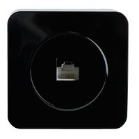 Розетка компьютерная RJ-45 София (черный) / Stekker MST00-20-02