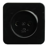 Розетка без заземления София (черный) / Stekker MST10-11-02