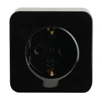 Розетка с заземлением София (черный) / Stekker MST16-11-02