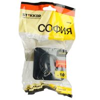 Розетка с заземлением София (черный) / Stekker MST16-11-02