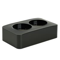 Розетка двойная без заземления София (черный) / Stekker MST10-12-02