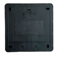 Розетка на 4 гнезда без заземления, квадрат София (черный) / Stekker MST10-14S-02