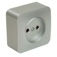 Розетка без заземления София (серебро) / Stekker MST10-11-03