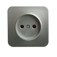 Розетка без заземления София (серебро) / Stekker MST10-11-03