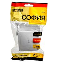 Переключатель одноклавишный София (белый) / Stekker MSW10-12-01