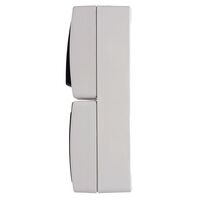 Блок вертикальный.: розетка с/з и крышкой и выключатель двухклавишный Велена (серый/графит) / Stekker PST16-11-54V/10-121-54