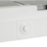 Блок: розетка с/з и крышкой и выключатель одноклавишный Велена (белый/серый) / Stekker PST16-21-54/10-211-54