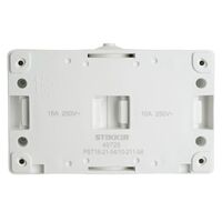 Блок: розетка с/з и крышкой и выключатель одноклавишный Велена (белый/серый) / Stekker PST16-21-54/10-211-54