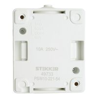 Выключатель двухклавишный Велена (белый/серый) / Stekker PSW10-221-54