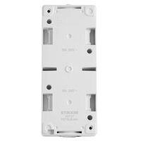 Розетка двойная вертикальная с заземлением и крышкой Велена (белый/серый) / Stekker PST16-22-54V