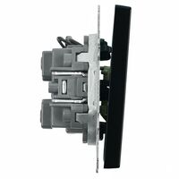 Выключатель одноклавишный с подсветкой Эмили (черный уголь) / Stekker RSW10-5101-05