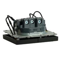 Выключатель двухклавишный с подсветкой Эмили (черный уголь) / Stekker RSW10-5102-05