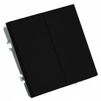 Выключатель двухклавишный Эмили (черный уголь) / Stekker RSW10-5104-05