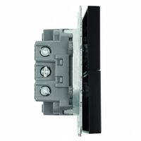 Выключатель двухклавишный Эмили (черный уголь) / Stekker RSW10-5104-05