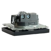 Переключатель одноклавишный Эмили (черный уголь) / Stekker RSW10-5105-05