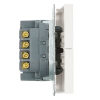 Переключатель перекрестный двухклавишный Эмили (белый фарфор) / Stekker RSW10-5111-01