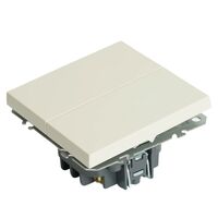 Переключатель перекрестный двухклавишный Эмили (белый фарфор) / Stekker RSW10-5111-01