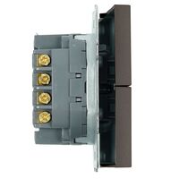 Переключатель перекрестный двухклавишный Эмили (антрацит) / Stekker RSW10-5111-09