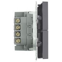 Переключатель перекрестный двухклавишный Эмили (платиново-серый) / Stekker RSW10-5111-10