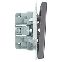 Переключатель перекрестный двухклавишный Эмили (платиново-серый) / Stekker RSW10-5111-10