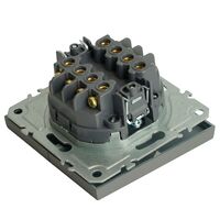 Переключатель перекрестный двухклавишный Эмили (платиново-серый) / Stekker RSW10-5111-10