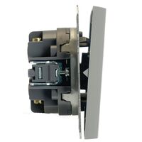 Переключатель перекрестный двухклавишный Эмили (платиново-серый) / Stekker RSW10-5111-10