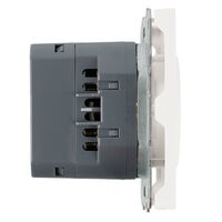 Розетка с заземлением, защитными шторками и USB тип C Эмили (белый фарфор) / Stekker RST16-5119-01