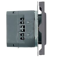 Розетка с заземлением, защитными шторками и USB тип C Эмили (платиново-серый) / Stekker RST16-5119-10