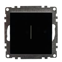 Сенсорный выключатель одноклавишный Катрин (черный) / STEKKER GLS2-7203-05