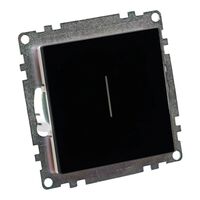 Сенсорный выключатель одноклавишный Катрин (черный) / STEKKER GLS2-7203-05