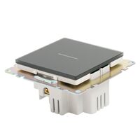 Сенсорный выключатель одноклавишный Катрин (черный) / STEKKER GLS2-7203-05