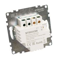 Сенсорный выключатель одноклавишный Катрин (черный) / STEKKER GLS2-7203-05