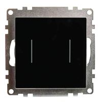 Сенсорный выключатель двухклавишный Катрин (черный) / STEKKER GLS2-7204-05