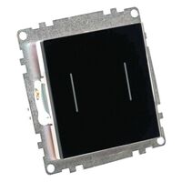 Сенсорный выключатель двухклавишный Катрин (черный) / STEKKER GLS2-7204-05