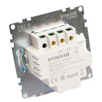 Сенсорный выключатель двухклавишный Катрин (белый) / STEKKER GLS2-7204-01