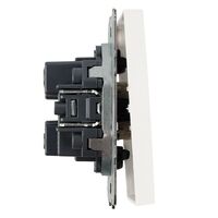 Выключатель одноклавишный самовозвратный Эмили (белый фарфор) / Stekker RSW10-5112-01