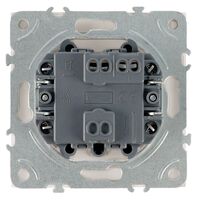 Выключатель одноклавишный самовозвратный Эмили (белый фарфор) / Stekker RSW10-5112-01