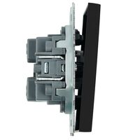 Выключатель одноклавишный самовозвратный Эмили (черный уголь) / Stekker RSW10-5112-05