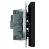 Выключатель одноклавишный самовозвратный Эмили (черный уголь) / Stekker RSW10-5112-05