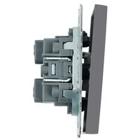 Выключатель одноклавишный самовозвратный Эмили (платиново-серый) / Stekker RSW10-5112-10