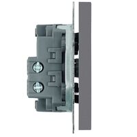 Выключатель одноклавишный самовозвратный Эмили (платиново-серый) / Stekker RSW10-5112-10