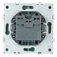 Выключатель двухклавишный самовозвратный Эмили (платиново-серый) / Stekker RSW10-5113-10