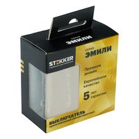 Выключатель одноклавишный самовозвратный Эмили (кашемир) / Stekker RSW10-5112-08