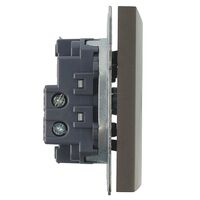 Выключатель одноклавишный самовозвратный Эмили (антрацит) / Stekker RSW10-5112-09