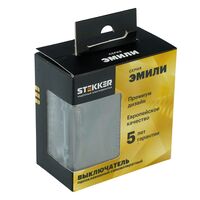 Выключатель одноклавишный самовозвратный Эмили (антрацит) / Stekker RSW10-5112-09