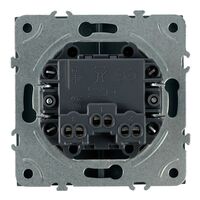 Выключатель двухклавишный самовозвратный Эмили (антрацит) / Stekker RSW10-5113-09