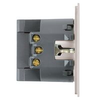 Розетка с заземлением, защитными шторками и USB тип A+C Мия (пудровый жемчуг) / Stekker RST16-3119-08